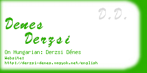denes derzsi business card